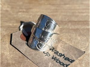 Sterling Silver Birmingham 1907 Engraved Coffee Spoon Ring